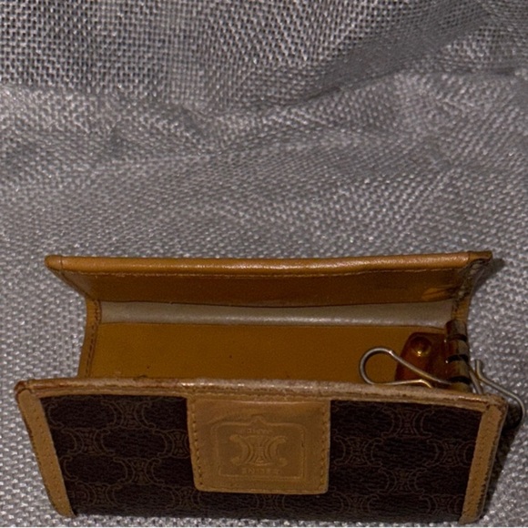 Celine Macadam Gold Plated Keyring Card Holder Wallet - Picture 11 of 13